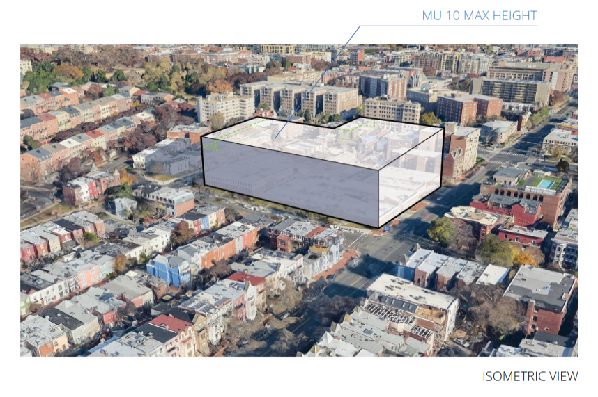 Massing of a potential MU-10 Building at 1617 U Street