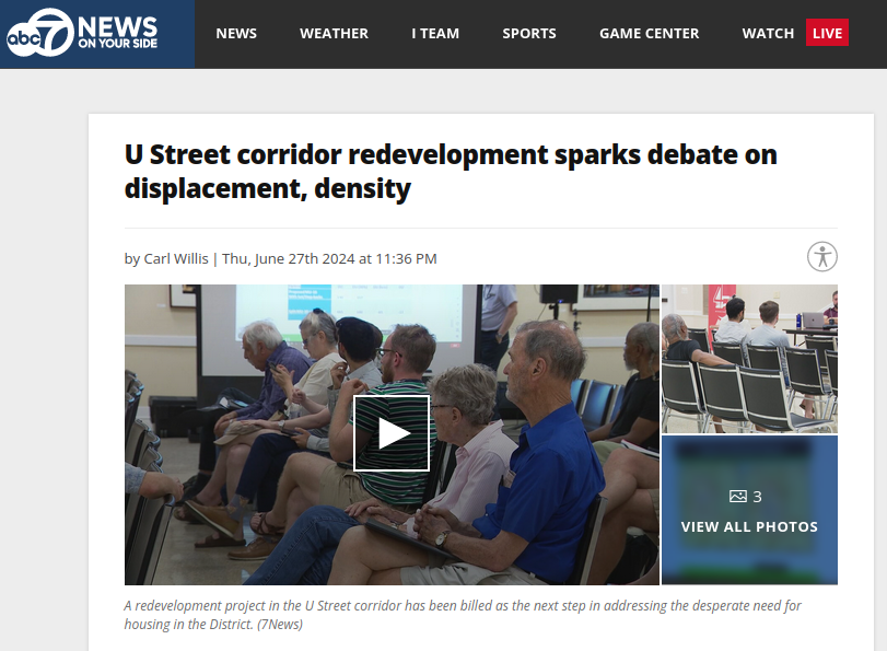 U Street corridor redevelopment sparks debate on displacement, density