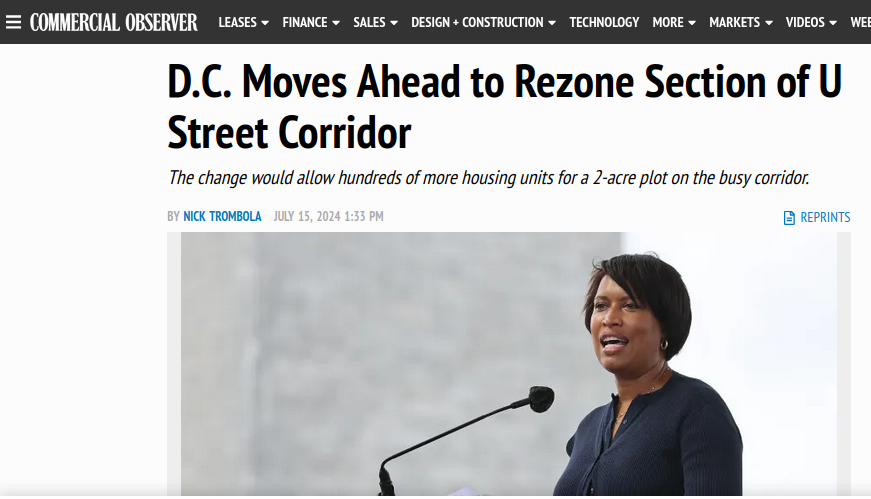 DC Moves Ahead to Rezone Section of U Street Corridor