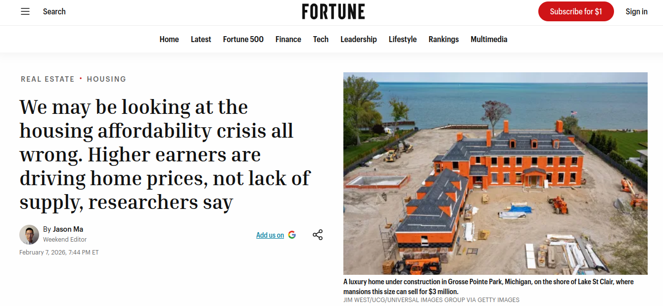Economists, lawmakers, and Wall Street have long preached the need to increase housing supply to improve affordability, but it may not be that straightforward.